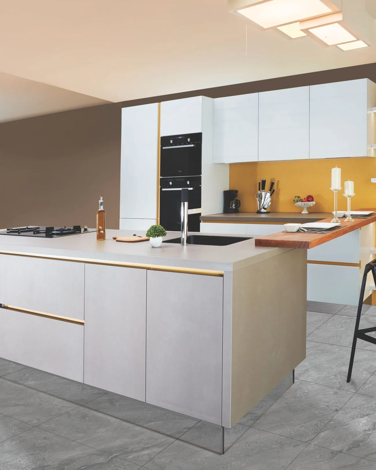 Modern Enigma kitchen in dark matte finishes